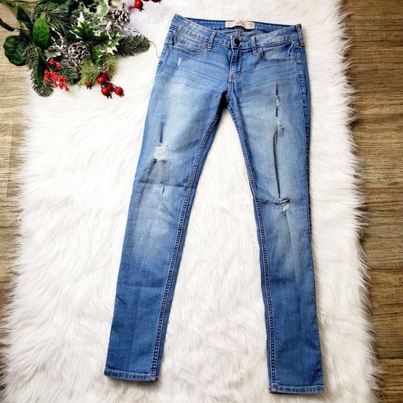 Hollister Womens Super Skinny Jeans Medium Wash - Picture 2 of 6